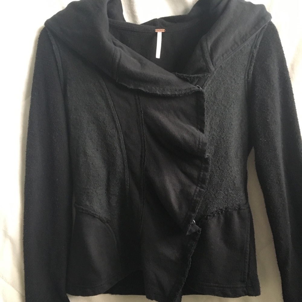 Free people zip hoodie